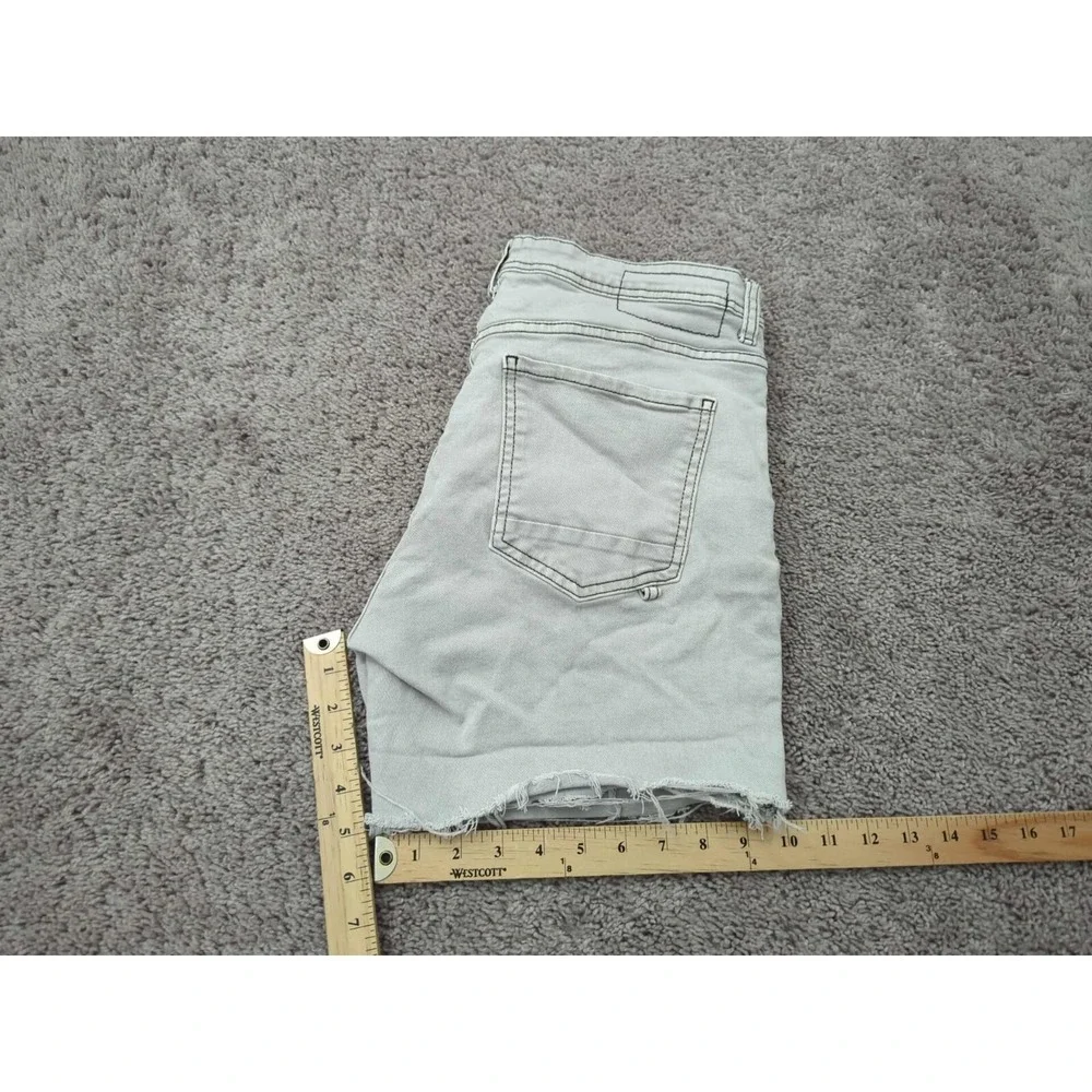 Cotton On Shorts Mens 32 Gray Denim Straight Frayed Hem Stretch‎ Casual